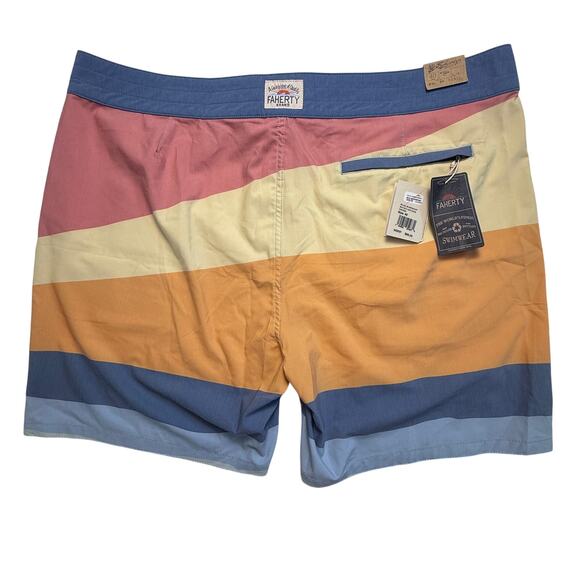 NWT Faherty Soleil Sun & Wave 7" Boardshort Swim Trunks Size 40 - Picture 3 of 13